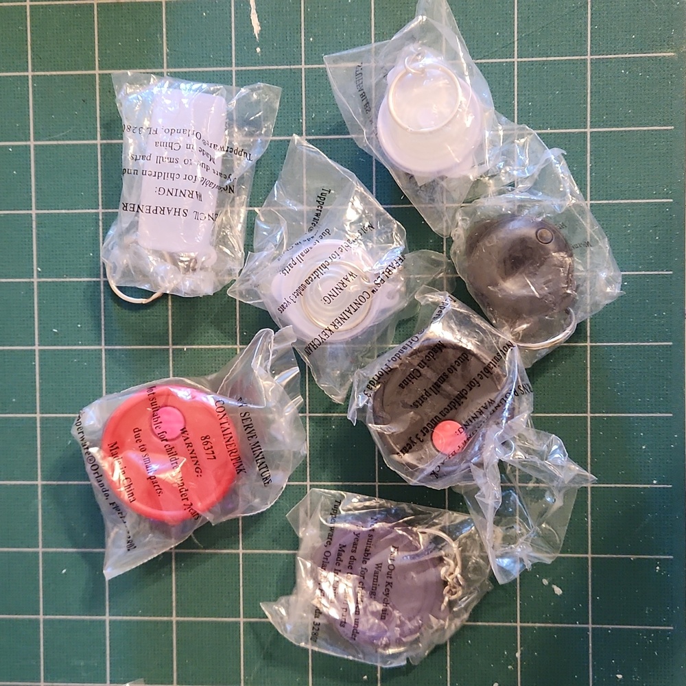 Lot of Tupperware Keychains